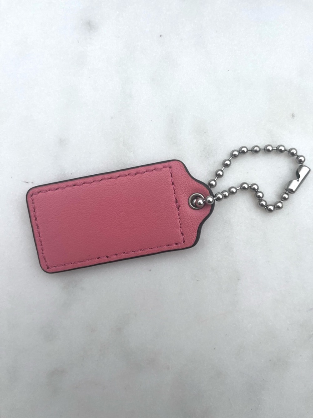 COACH Vintage Leather Hang Tag, Pink - Picture 2 of 2